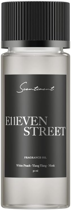 Scentiment - E11even Street Hotel Diffuser Oil | Aromatherapy Home Fragrance | Luxurious Scent with Notes of White Peach, Ylang Ylang, Mush, 50ml