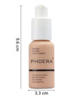 2 Pack PHOERA Foundation,Flawless Soft Matte 24 HR Oil Control Concealer Makeup,Full Coverage Foundation for Women and Girls (102 Nude+104 Buff Beige)