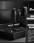 Professional Barber Hair Clippers Trimmer Shaver Set for Men,Cordless Hair Cutting Kit & Zero Gap T-Blade Trimmer & 8500 RPM Electric Shaver Combo with EVA Case,Mens Gift