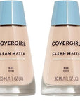 COVERGIRL, Clean Matte Liquid Foundation, Ivory 505, , of 2) 1 oz