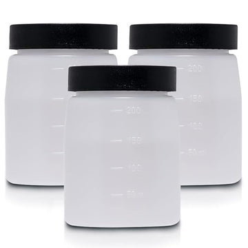 Bronze Tan Spray Tan Replacement Cups with Lids (3Pack) For Bronze Tan Spray Tan Machine 200ml - Machine Not Included - Storage Bottles for DHA Spray Tan