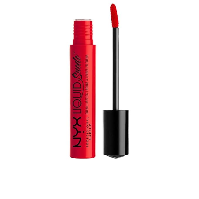 NYX PROFESSIONAL MAKEUP Liquid Suede Cream Lipstick - Kitten Heels (Bright Red)