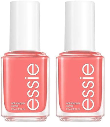 essie Salon-Quality Nail Polish, 8-Free Vegan, Peachy Coral, Peach Side Babe, 0.46 fl oz (Pack of 2)