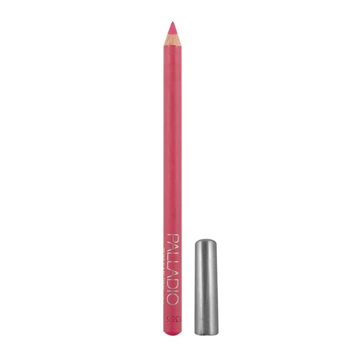 Palladio Lip Liner Pencil, Wooden, Firm yet Smooth, Contour and Line with Ease, Perfectly Outlined Lips, Comfortable, Hydrating, Moisturizing, Rich Pigmented Color, Long Lasting, Tickle Me Pink