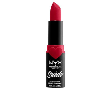 NYX PROFESSIONAL MAKEUP Suede Matte Lipstick, Vegan Formula - Spicy (True Red)