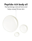 Coco & Eve Firming & Tan Prolonging Peptide Body Oil. Up to 28 Days Natural Tan Extender. After Sun Care with Tropical Oils, Vitamins C & E for Nourished, Glowy & Visibly Firmer Skin. (5.75 fl oz)