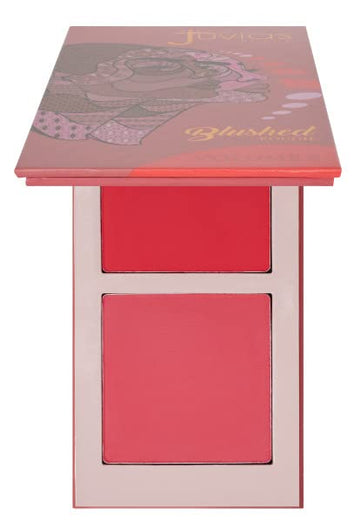 Juvia's Place Blushed Duo Blush Volume5 - Two Tone Pigmented Buildable Pressed Mineral Powder - Rosy Natural Cheeks Matte Fresh Finish for All Skin Color