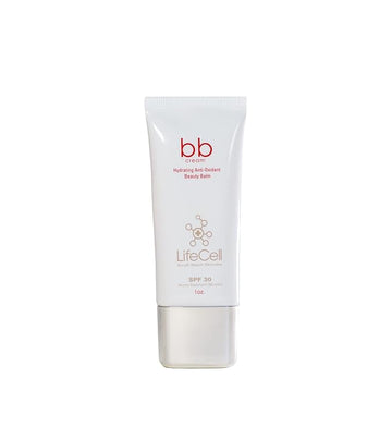 LifeCell Hydrating Antioxidant SPF 30 Tinted Anti-Aging BB Cream – Medium Shade – Physical Sunscreen with Zinc Oxide for Wrinkle Prevention, Dark Spot Defense – 1oz