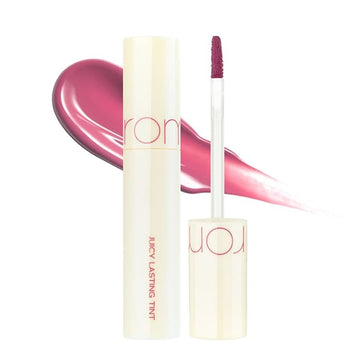 rom&nd Juicy Lasting Tint #28 Bare Fig - K-Beauty MLBB Lip Gloss for Cool Undertones, Vivid Long-Lasting Shine, Moisturizing & Non-Sticky Lip Stain