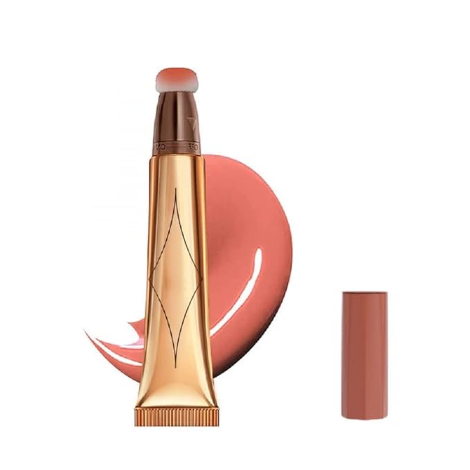 Liquid Blush Beauty Wand, Cream Blush Stick,Face Concealer Peach Pink)