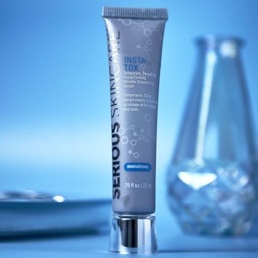 Serious Skincare INSTA-TOX Instant Wrinkle Smoothing Serum - Improves appearance of Fine Lines & Wrinkles - Temporary Skin Tightener - Instant Line Filler - Two .75 Fl Oz Tubes (2Pack)