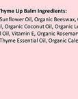 Moroccan Magic Organic Lemon Thyme Lip Balm 3 Pack | Ultra-Hydrating Argan & Essential Oil Lip Moisturizer + Vitamin E | Natural Chapstick for Dry Lips | Smooth, Non-Toxic | Organic Lip Balm