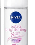 NIVEA Extra Brightening 8 Super Food Vitamin C Collagen Booster Underarm Roll-On Deodorant, Alcohol-Free, 48HR Odor Protection, Smooth & Bright Skin, 50ml, 1.69oz, Pack of 2