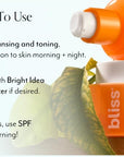 Bliss Bright Idea Vitamin C Eye Cream - Brighten & Hydrate Anti-Aging Treatment, Reduces Fine Lines, Boosts Collagen & Firms, 3-O-Ethyl Ascorbic Acid, Tri-Peptide & Licorice Root, 0.5fl oz