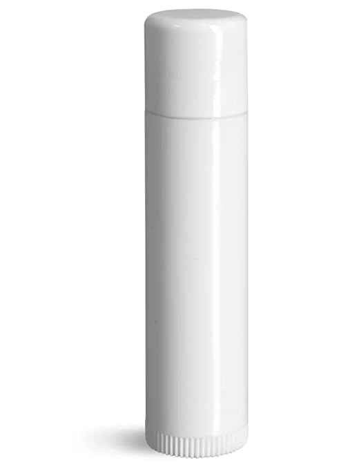 144 White Plastic Empty Lip Balm Crafting