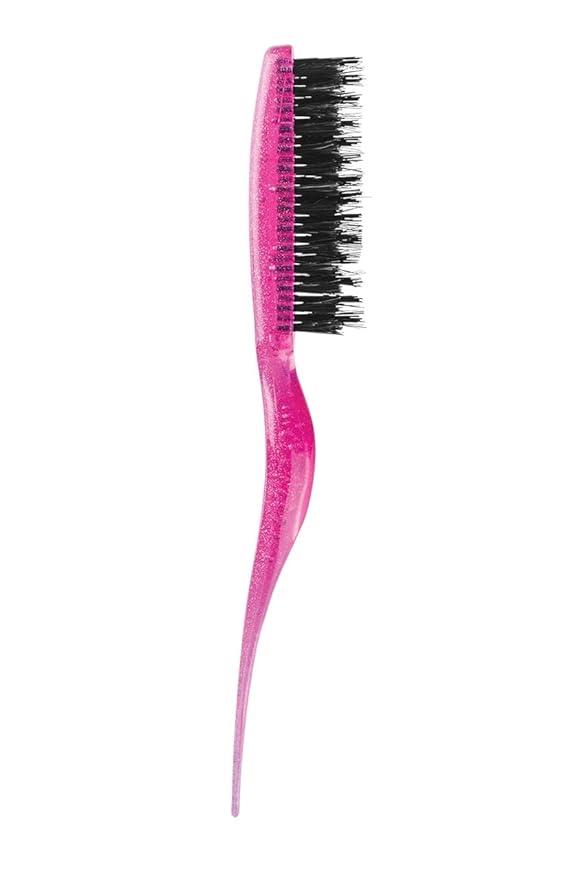 Cricket Amped Up Teasing Hair Brush - Adds Major Volume and Shine, Heat Resistant, Ideal for Slick Back, Updos, and Detangling All Hair Types, Ergonomic Handle and Sectioning Tip, 4 Pack Sparkle