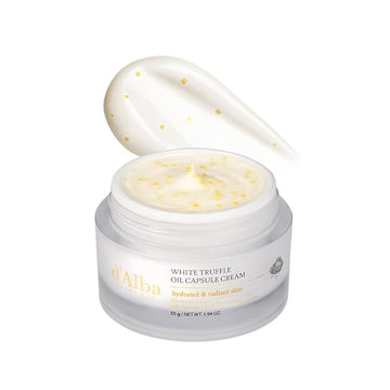 d'alba Piedmont Italian White Truffle Oil Capsule Cream, Glass Skin with Vita-Cera Oil Capsules, Deep Hydration Face Moisturizer (1.94 oz.)