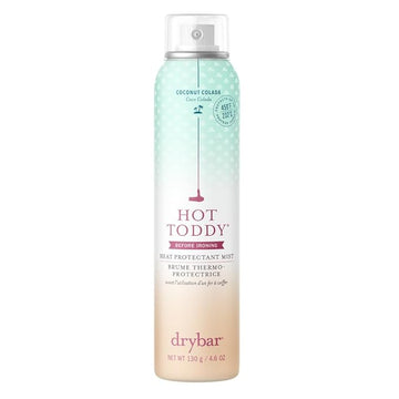 Drybar Hot Toddy Heat Protectant Mist Coconut Colada Scent - Full Size| Lightweight Heat Protectant for Hair protects from Heat & Styling with Curling, Straightening and Styling Irons