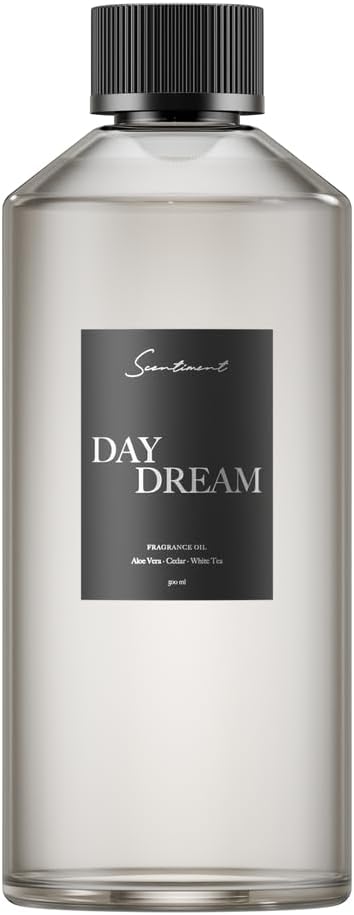 Scentiment Diffuser Oil - Day Dream | Inspired by Westin® Hotel White Tea Scent | Aromatherapy Home Fragrance| Luxurious Scent with Notes of Aloe Vera, Cedar, White Tea (500 mL)