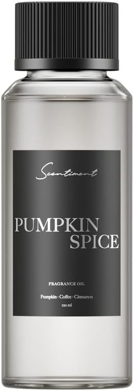 Scentiment Diffuser Oil - Pumpkin Spice Fall Collection | Aromatherapy Home Fragrance | Luxurious Scent with Notes of Pumpkin, Coffee, Cinnamon (120ml)