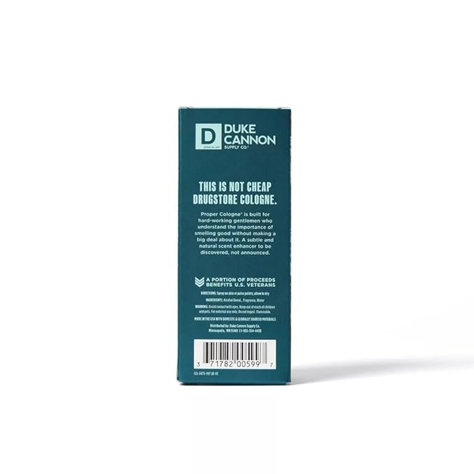 Duke Cannon Proper Cologne Seawolf | Men's Eau de Parfum | Driftwood and Coastal Air | Subtle, Fresh Long-Lasting Scent | 1.7 fl oz