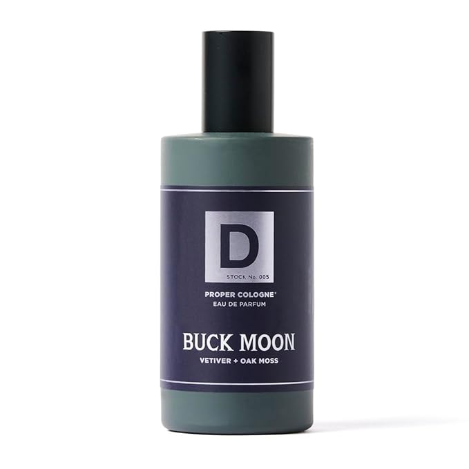 Duke Cannon Proper Cologne Buck Moon | Men's Eau de Parfum | Lime and Vetiver | Warm, Earthy, Long-Lasting Scent | 1.7 fl oz