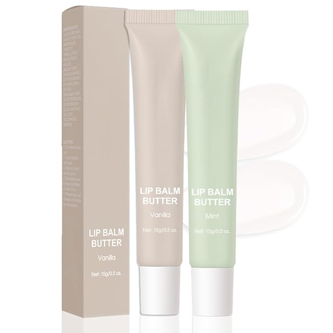2Pcs Summer Lip Butter Balm Lip Gloss, Ultra-Hydrating Natural Vegan Lip Balm, Sheer-Tinted Shine & Hydration, Soothes & Softens Dry Lips Skincare, Bálsamo labial hidratante (#1+2#)