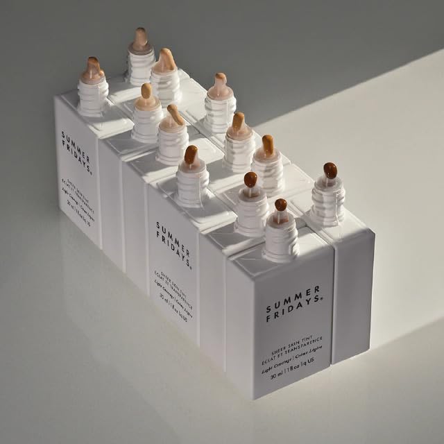 Summer Fridays Sheer Skin Tint - Skin Tint with Hyaluronic Acid - Helps Diminish Uneven Skin Tone - Sheer to Light Coverage - Shade 7 - Medium Deep with Golden Neutral Undertones (1 Fl Oz)