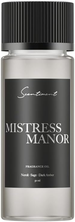 Scentiment Diffuser Oil - Mistress Manor | Aromatherapy Home Fragrance | Inspired by Grace Vanderbilt® Hotel | Luxurious Scent with Notes of Neroli, Sage, Dark Amber 50 ml