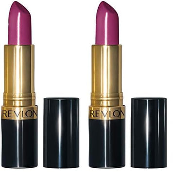REVLON Lipstick, Super Lustrous Lipstick, Creamy Formula For Soft, Fuller-Looking Lips, Moisturized Feel in Berries, Berry Crush (771) 0.15 oz (Pack of 2)