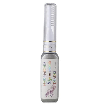 Temporary Hair Color Mascara Washable Hair Dye Stick Non-toxic Instant Hair Chalk Dye for Girls Women (Silver gray)
