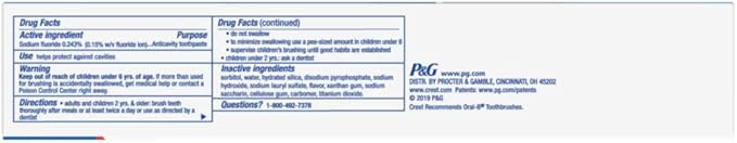 Crest Tartar Protection Whitening Cool Mint Flavor Toothpaste 8.2 Oz (Pack of 4)