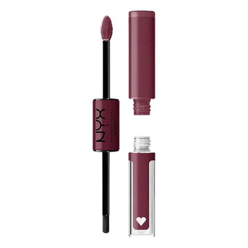 NYX Professional Makeup Shine Loud, Long-Lasting Liquid Lipstick with Clear Lip Gloss - Never Basic (Warm Burgundy)