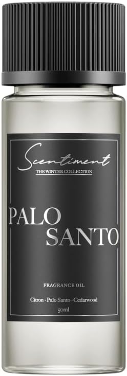 Scentiment Diffuser Oil - Palo Santo Winter Collection | Aromatherapy Home Fragrance | Luxurious Scent with Notes of Citron, Palo Santo, Cedarwood (50ml)