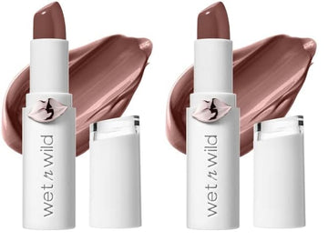 wet n wild Lipstick Mega Last High-Shine Lipstick Lip Color Makeup, Pink Mad for Mauve (Pack of 2)