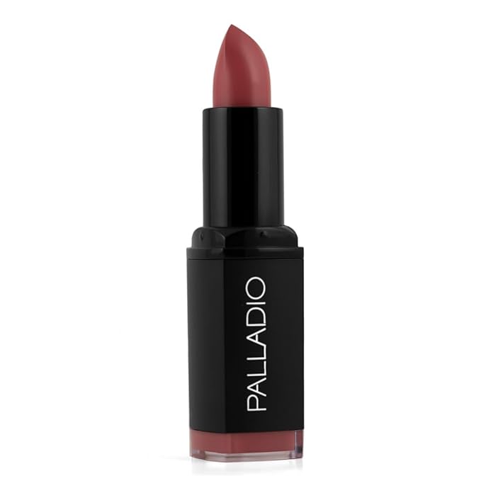 Palladio Herbal Matte Lipstick, Creamy and Full Coverage Long Lasting Matte Lipstick, Lady Rose