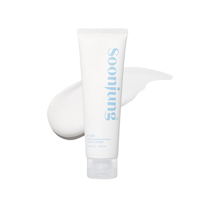ETUDE SoonJung 10 Free Moist Emulsion 4.39 fl. Oz (130ml) 23AD | Hypoallergenic Non-Irritating Hydrating Emulsion for Skin Damage Care and Relaxation | Korean Skin Care