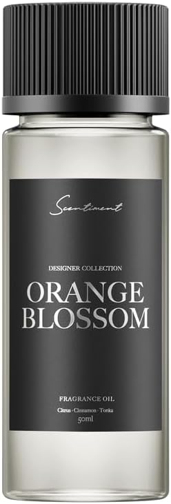 Scentiment Diffuser Oil - Orange Blossom Designer Collection | Aromatherapy Home Fragrance | Luxurious Scent with Notes of Citrus, Cinnamon, Tonka (50ml)