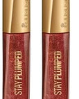Rimmel Stay Plumped Lip Gloss, 760 Bronze Suga, Pack of 2