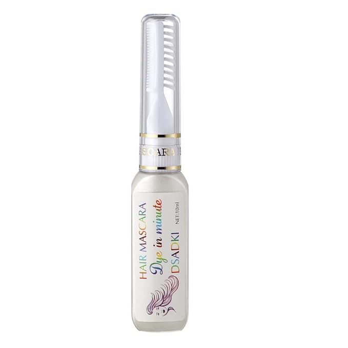 Temporary Hair Color Mascara Washable Hair Dye Stick Non-toxic Instant Hair Chalk Dye for Girls Women (White)