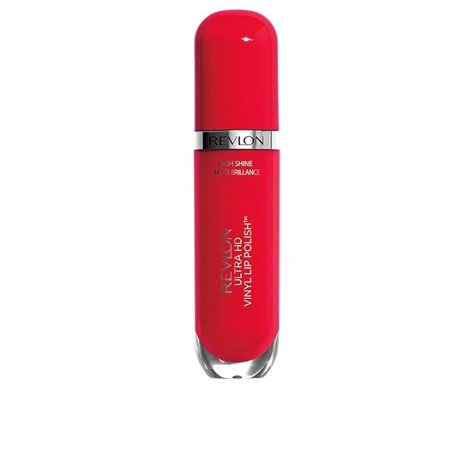 Revlon Ultra HD Vinyl Lip Polish, Liquid Lipstick with Aloe Leaf Extract and Vitamin E , 905 She’s on Fire, 0.16 oz