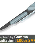 Disposable #15 Scalpel Blades, Sterile Pack of 20 Dermaplaning Blades with Plastic Scalpel Handle, Surgical Knife Scalpel for School Science, High Carbon Steel Dermablade Surgical Blades