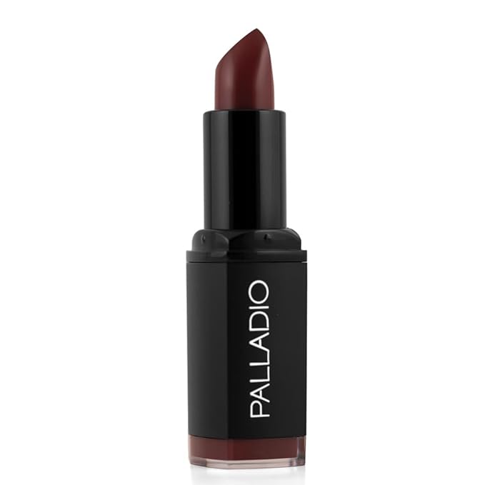 Palladio Herbal Matte Lipstick, Creamy and Full Coverage Long Lasting Matte Lipstick, Plum Majesty