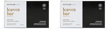 ATTITUDE Bath and Shower Body Soap Bar, EWG Verified, Plastic-free, Plant and Mineral-Based Ingredients, Vegan and Cruelty-free Personal Care Products, Patchouli and Black Pepper, 4 Ounces (Pack of 2)