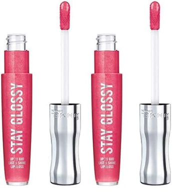 Rimmel Stay Glossy 6HR Lip Gloss, Ready to Flamingle, 0.18 Fl Oz (Pack of 2)