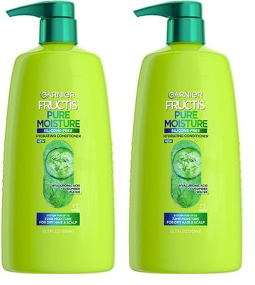 Garnier Fructis Pure Moisture Hydrating Conditioner for Dry Hair and Scalp, 32.3 Fl Oz, 1 Count (Packaging May Vary) (Pack of 2)