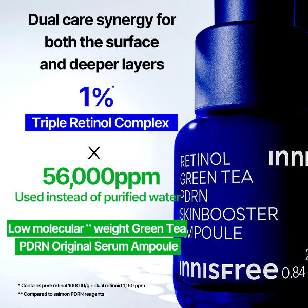 Innisfree Retinol Green Tea PDRN Ampoule 25ml