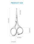 LIVINGO Nose Hair Scissors – Precision Stainless Steel Trimming Scissors with Rounded Tips, Safe and Easy Grooming for Nose, Ear, and Facial Hair