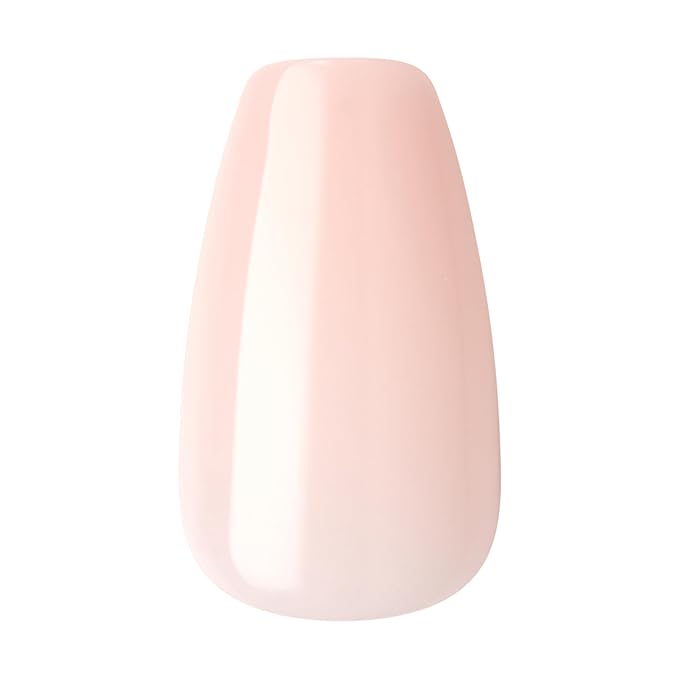 KISS imPRESS No Glue Mani Press On Nails, Color, 'Serendipity', Pink, Medium Size, Coffin Shape, Includes 30 Nails, Prep Pad, Instructions Sheet, 1 Manicure Stick, 1 Mini File