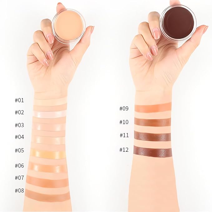 Kaely 2Pcs Cream Pot Concealer Full Coverage Set,Conceal